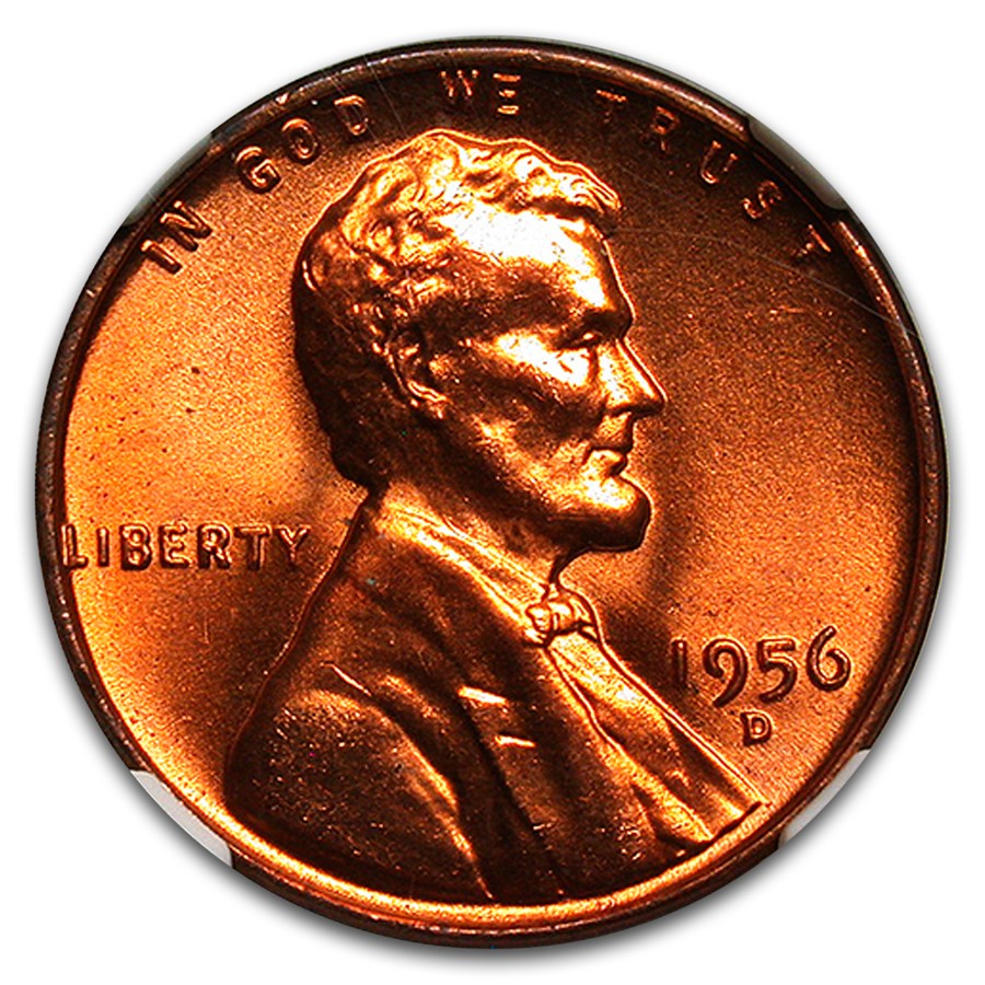 1956-D Lincoln Cent MS-67 NGC (Red)
