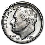 1956-D Roosevelt Dime 50-Coin Roll BU