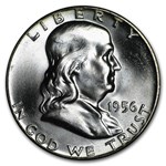 1956 Franklin Half Dollar 20-Coin Roll BU