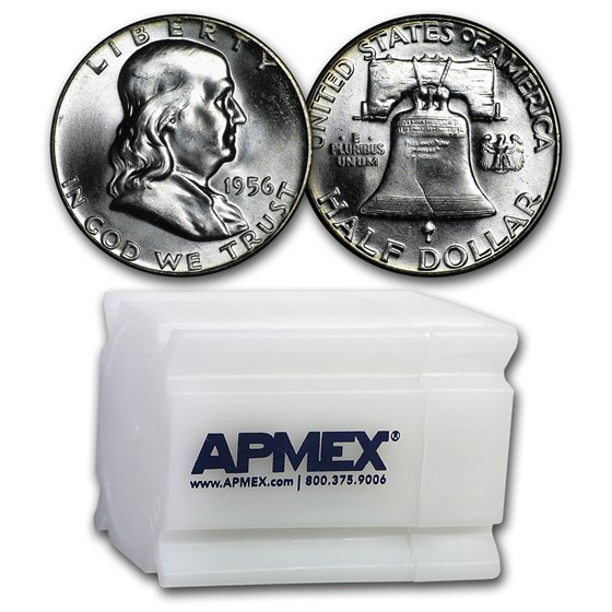 1956 Franklin Half Dollar 20-Coin Roll BU 1956 Franklin Half Dollar 20-Coin Roll BU
