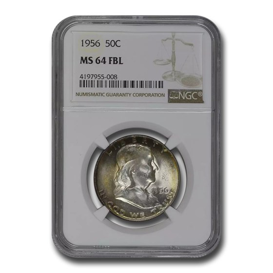 1956 Franklin Half Dollar MS-64 NGC (FBL) 1956 Franklin Half Dollar MS-64 NGC (FBL)