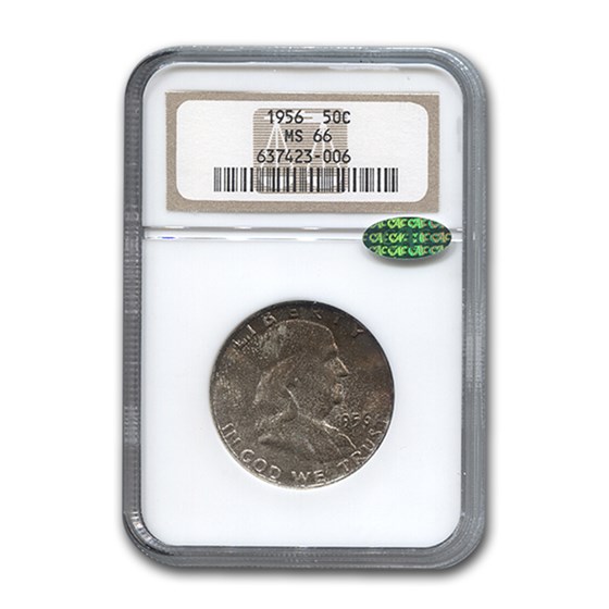 1956 Franklin Half Dollar MS-66 NGC CAC 1956 Franklin Half Dollar MS-66 NGC CAC