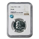 1956 Franklin Half Dollar Type-I PF-69 NGC