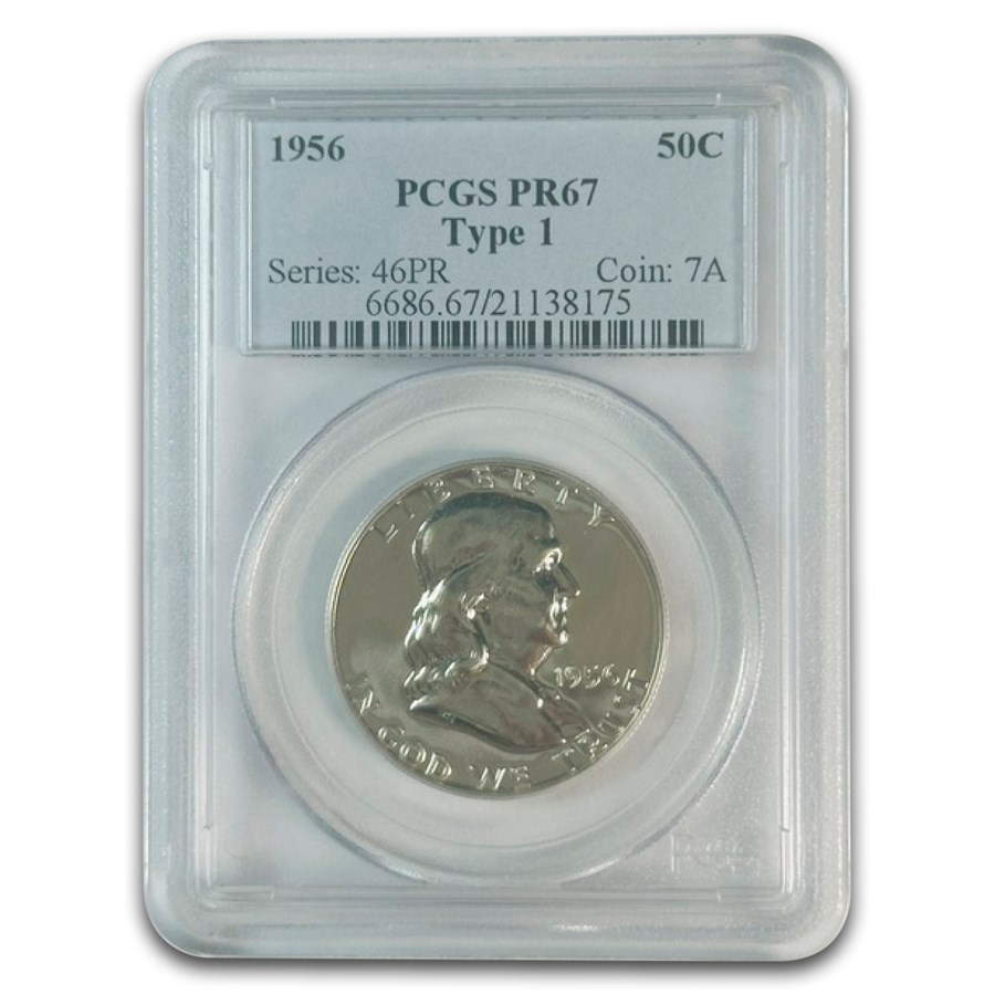 1956 Franklin Half Dollar Type-I PR-67 PCGS