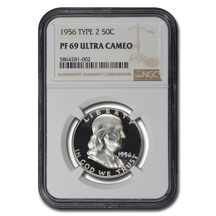 1956 Franklin Half Dollar Type-II PF-69 UCAM NGC