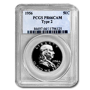 1956 Franklin Half Dollar Type-II PR-66 CAMEO PCGS 1956 Franklin Half Dollar Type-II PR-66 CAMEO PCGS