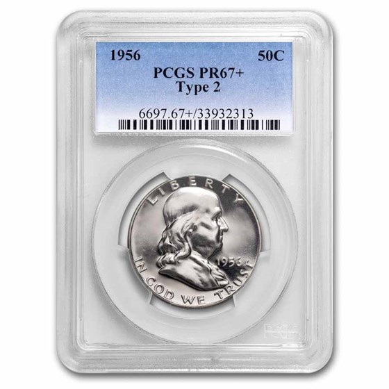 1956 Franklin Half Dollar Type-II PR-67+ PCGS