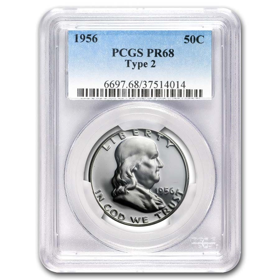 1956 Franklin Half Dollar Type-II PR-68 PCGS