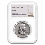 1956 Franklin Half Dollar Type-II PR-69 NGC