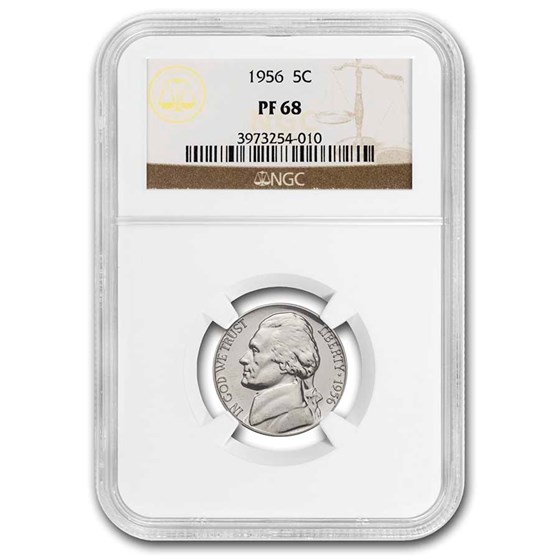 1956 Jefferson Nickel PF-68 NGC 1956 Jefferson Nickel PF-68 NGC