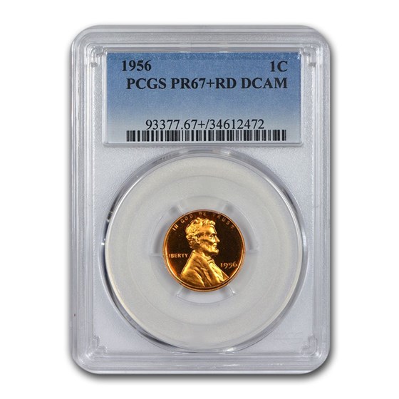 1956 Lincoln Cent PR-67 DCAM+ PCGS 1956 Lincoln Cent PR-67 DCAM+ PCGS