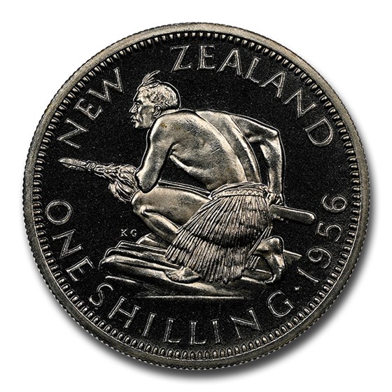 1956 New Zealand Shilling Elizabeth II PF-66 Cameo NGC 1956 New Zealand Shilling Elizabeth II PF-66 Cameo NGC