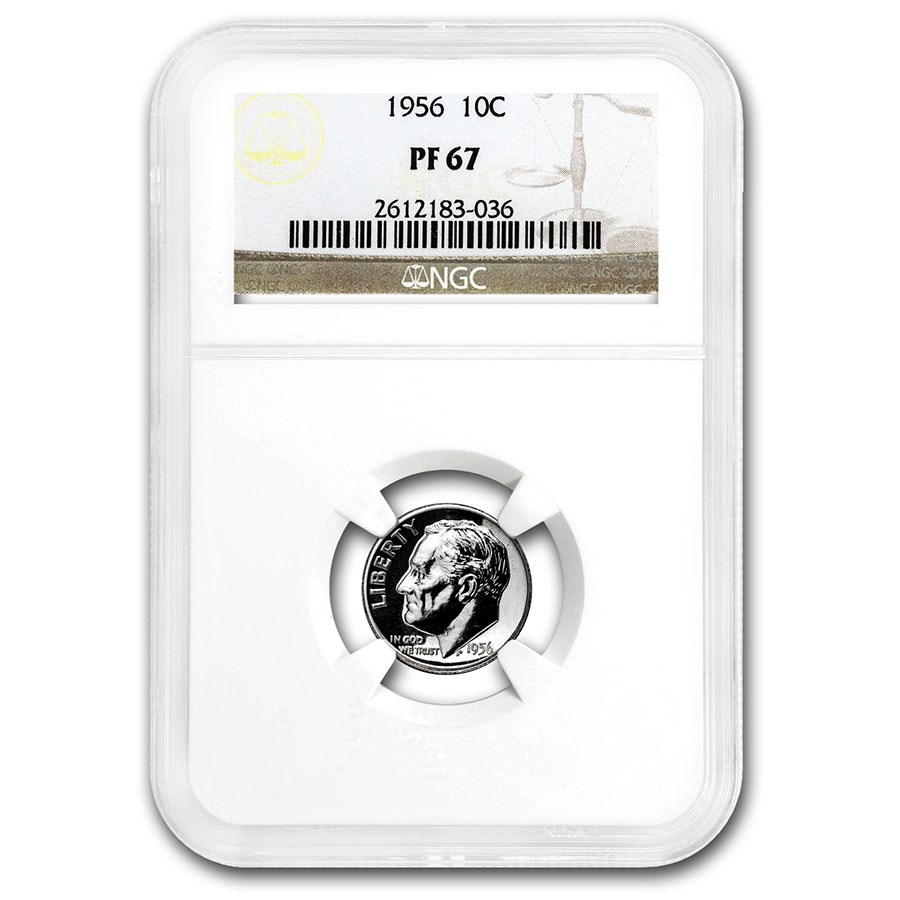 1956 Roosevelt Dime PF-67 NGC