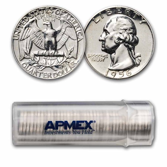 1956 Washington Quarter 40-Coin Roll Proof 1956 Washington Quarter 40-Coin Roll Proof
