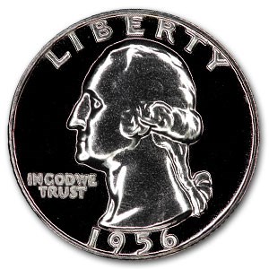 1956 Washington Quarter Gem Proof 1956 Washington Quarter Gem Proof