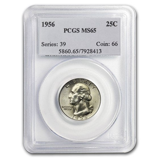 1956 Washington Quarter MS-65 PCGS 1956 Washington Quarter MS-65 PCGS