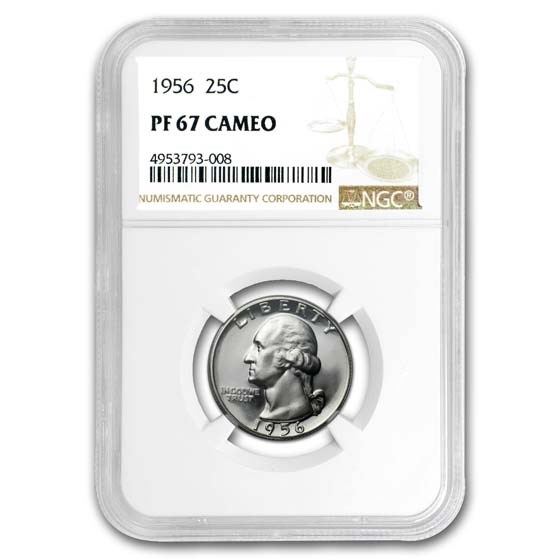 1956 Washington Quarter PF-67 CAM NGC 1956 Washington Quarter PF-67 CAM NGC