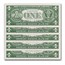 1957 $1.00 Silver Cert. Cut Sheet w/ Treasury Envelope. 32 Notes.