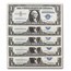 1957 $1.00 Silver Cert. Cut Sheet w/ Treasury Envelope. 32 Notes.