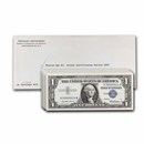1957 $1.00 Silver Cert. Cut Sheet w/ Treasury Envelope. 32 Notes