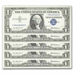 1957* $1.00 Silver Certificate AU (Fr#1619*) 10 Consecutive