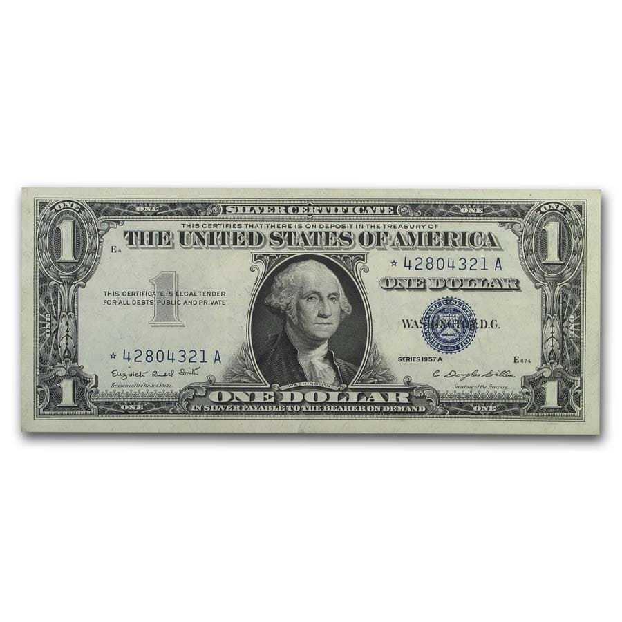 1957* $1.00 Silver Certificate AU (Fr#1619*) Star Note