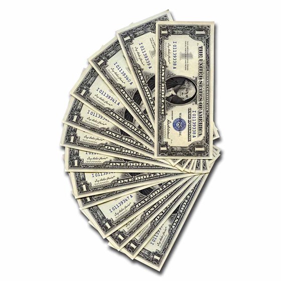 1957 $1.00 Silver Certificate CCU (Fr#1619) 13 Consecutive