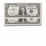 1957 $1.00 Silver Certificate CCU (Fr#1619) 17 Consecutive