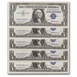 1957 $1.00 Silver Certificate CCU (Fr#1619) 17 Consecutive