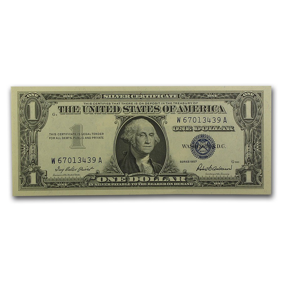 1957 $1.00 Silver Certificate CCU (Fr#1619)