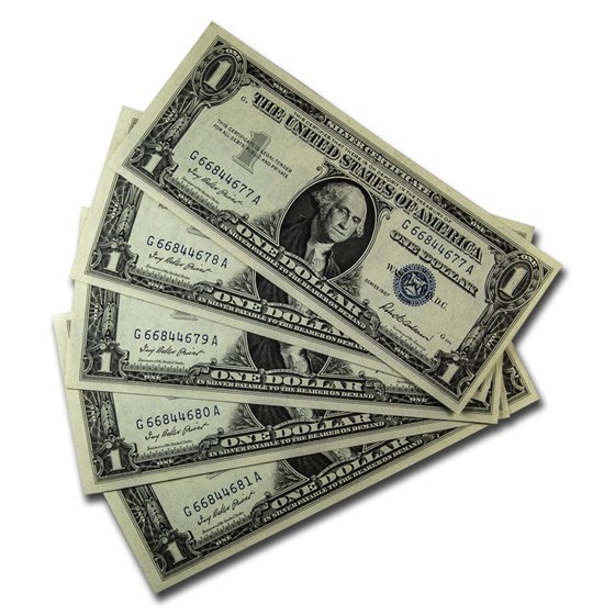 1957 $1.00 Silver Certificate CU (Fr#1619) 24 Consecutive 1957 $1.00 Silver Certificate CU (Fr#1619) 24 Consecutive