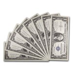 1957 $1.00 Silver Certificate CU (Fr#1619) 8 Consecutive