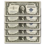1957 $1.00 Silver Certificate CU (Fr#1619) 9 Consecutive