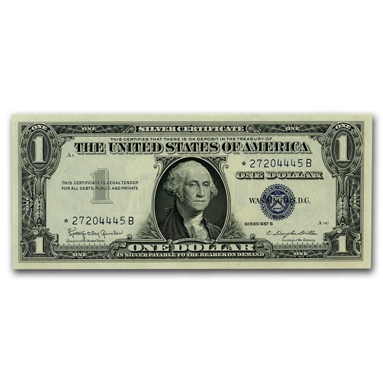 1957* $1.00 Silver Certificate CU (Fr#1619*) Star Note