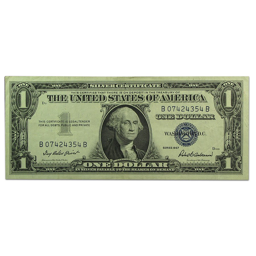 1957 $1.00 Silver Certificate XF (Fr#1619)