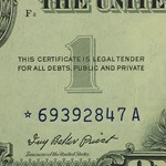 1957* $1 Silver Cert CCU (Fr#1619*) Star Notes, 7 Consecutive