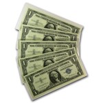 1957* $1 Silver Certificate CU (Fr#1619*) Star Notes, 6 Consec