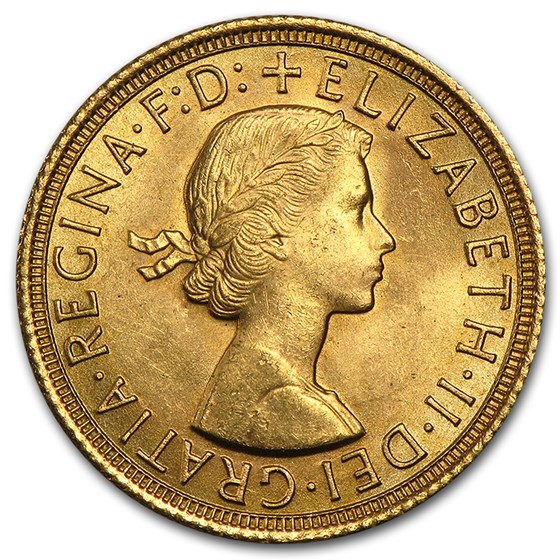 1957-1968 Great Britain Gold Sovereign Elizabeth II BU