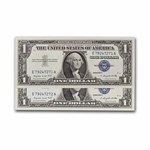 1957-A $1.00 Silver Certificate CCU (Fr#1620) 2 Consecutive