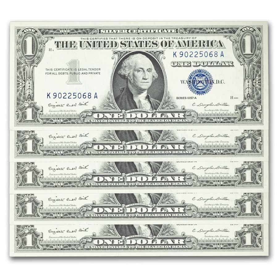 1957-A $1.00 Silver Certificate CCU (Fr#1620) 30 Consecutive