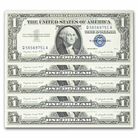 1957-A $1.00 Silver Certificate CCU (Fr#1620) 40 Consecutive
