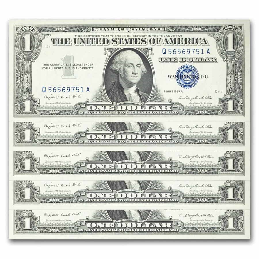 1957-A $1.00 Silver Certificate CCU (Fr#1620) 40 Consecutive