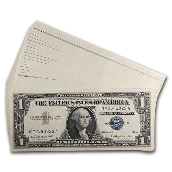 1957-A $1.00 Silver Certificate CU (Fr#1620) 25 Consecutive 1957-A $1.00 Silver Certificate CU (Fr#1620) 25 Consecutive