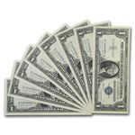 1957-A $1.00 Silver Certificate CU (Fr#1620) 8 Consecutive