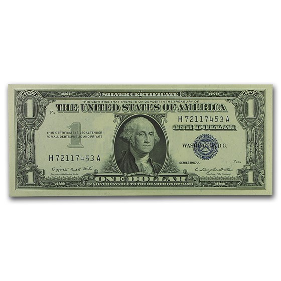 1957-A $1.00 Silver Certificate CU (Fr#1620) 1957-A $1.00 Silver Certificate CU (Fr#1620)