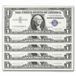 1957-A* $1 Silver Cert CU (Fr#1620*) Star Notes, 65 Consecutive