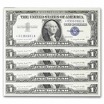 1957-A* $1 Silver Cert CU (Fr#1620*) Star Notes, 65 Consecutive