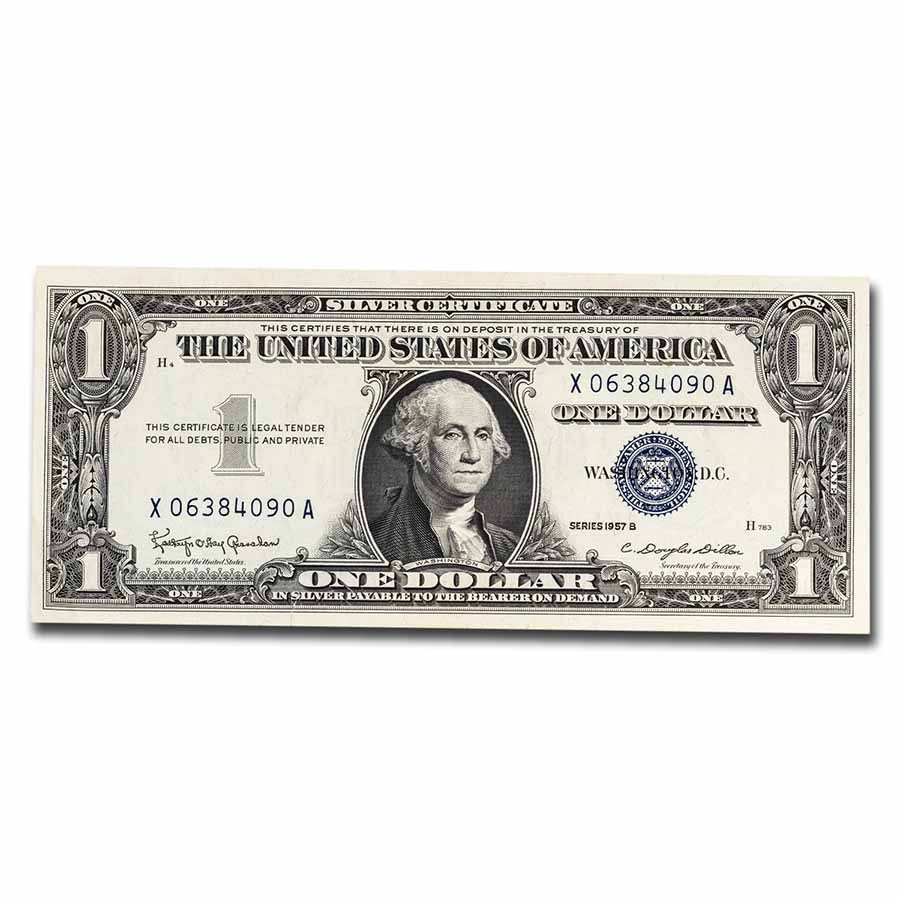 1957-B $1.00 Silver Certificate AU (Fr#1621)