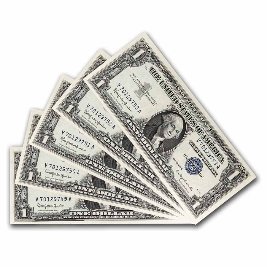 1957-B $1.00 Silver Certificate CCU (Fr#1621) 14 Consecutive