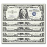 1957-B* $1 Silver Cert AU (Fr#1621*) Star Notes, 80 Consecutive